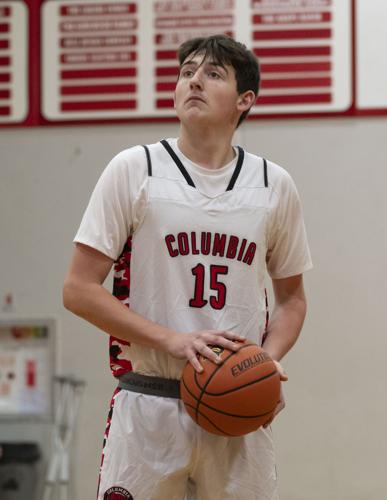 Josh Chiccino (15) shoots a free throw earlier this year.  Zach Thummel photo