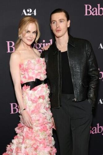 Nicole Kidman and Harris Dickinson at the Los Angeles premiere of "Babygirl" in December 2024