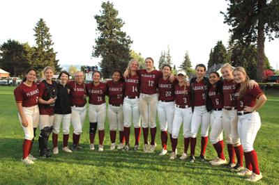 The Dalles Riverhawk softball team