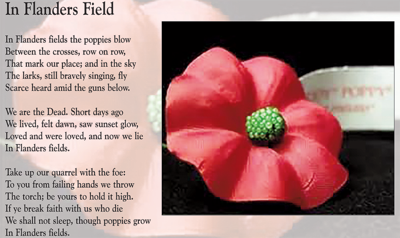 ‘In Flanders Field’ symbolizes fallen warriors