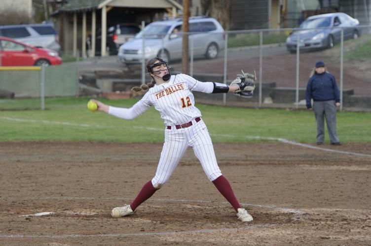 The Dalles softball versus Hood River Valley.