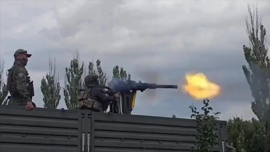 Russian soldier nearly killed by out-of-control machine gun