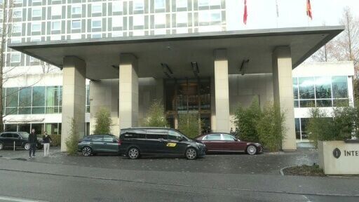 Scene outside the venue as Russia and Ukraine meet for US-brokered talks in Geneva