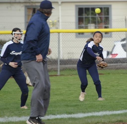 The Dalles softball versus Hood River Valley.
