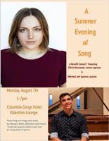 Local opera singer Olivia Newcomb performing Aug. 7