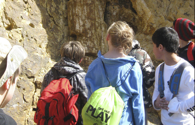 Field trip is school with a view: Students learn of fossils, stars and evolution