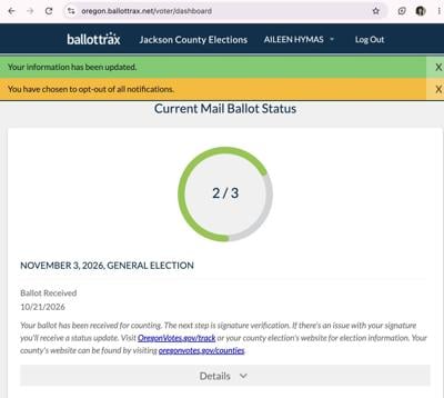 Voting tracker