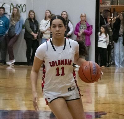 Joella Posini (11) handles the ball for the Bruins earlier this year against Stevenson on Jan. 15.