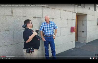 Cop Block films courthouse staff