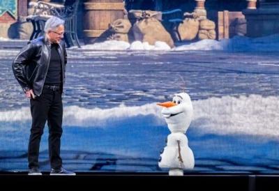 Nvidia CEO Jensen Huang says artificial intelligence powered by the company's graphics processing units is quickly infusing nearly everything from Disney character robots to data centers that may one day be orbiting the planet
