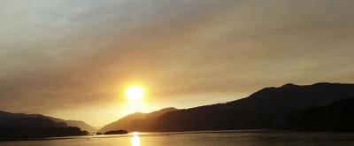 Hazy skies in Gorge caused by fire near Estacada