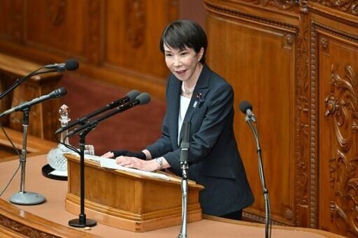 Japan's Prime Minister Sanae Takaichi delivers her policy speech during the House of Representatives plenary session in Tokyo