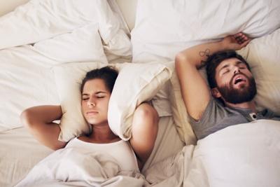 Snoring can be − but isn't always − a symptom of sleep apnea.