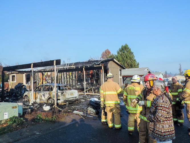 Odell mobile homes destroyed in fire Monday