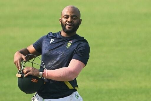 South Africa captain Temba Bavuma practises ahead of the first Test at Eden Gardens in Kolkata