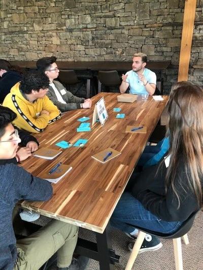 Gorge students meet with local civil designer, Emmanuel Flores