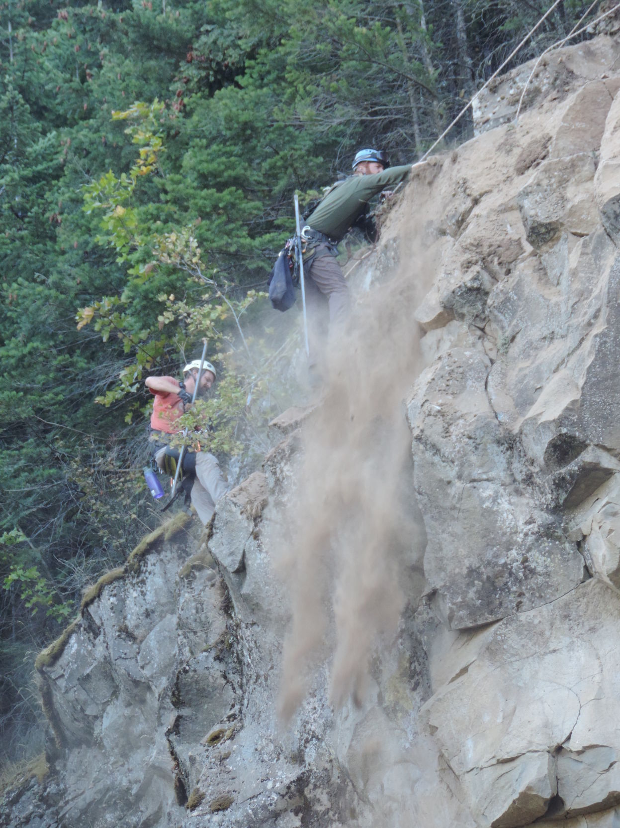 Rockfall crew works west of Hood River