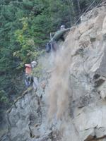 Rockfall crew works west of Hood River