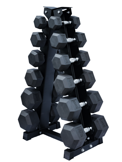Hex Dumbbells Set With Rack Made Available for Online Sales for Home-Based Workouts by Strongway Gym Supplies