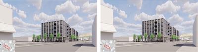 Two renderings of Basalt Commons