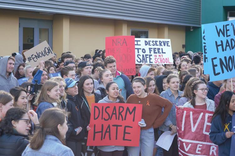 ‘THE TIME IS UP’: Local students join national walkout chorus