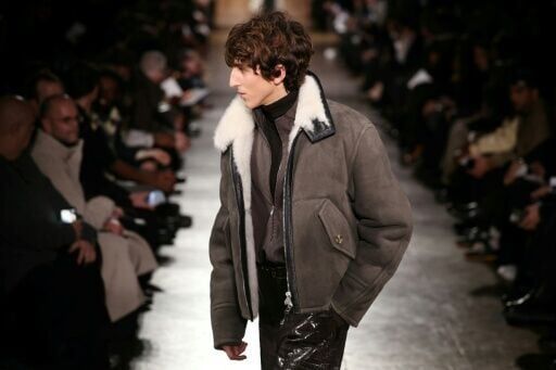 A model wears one of Nichanian's final creations