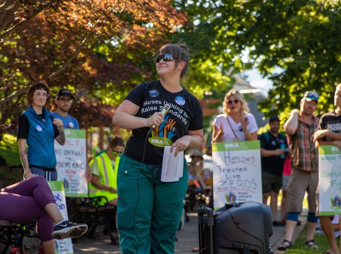 Providence Hood River nurses march, rally