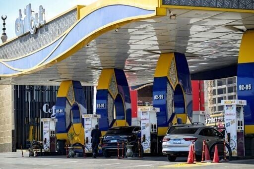 A petrol station in Cairo. Egypt hiked domestic fuel prices by up to 30 percent, blaming the war