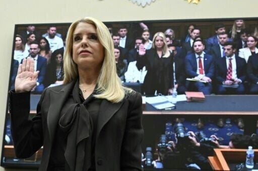 US Attorney General Pam Bondi is sworn-in before testifying before the House Judiciary Committee