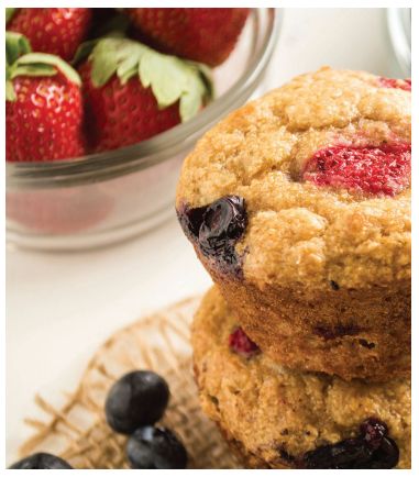 Mixed Berry Whole-Wheat Muffins