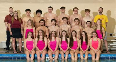 The Dalles swim 2025-26 team photo.