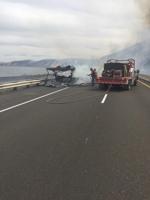 Fire closes highway near Biggs Junction east of The Dalles