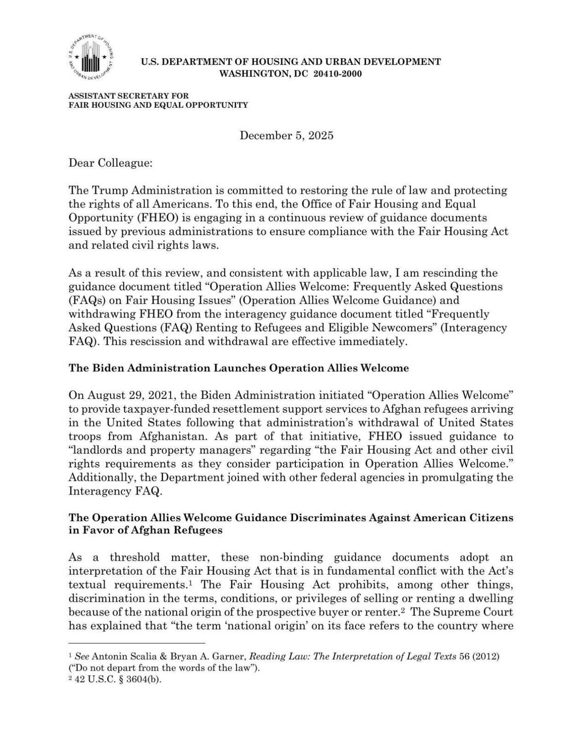 FHEO Updated guidelines