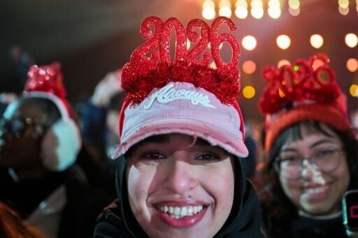 People celebrate the New Year 2026 at the Juyongguan Great Wall, Beijing, on December 31, 2025