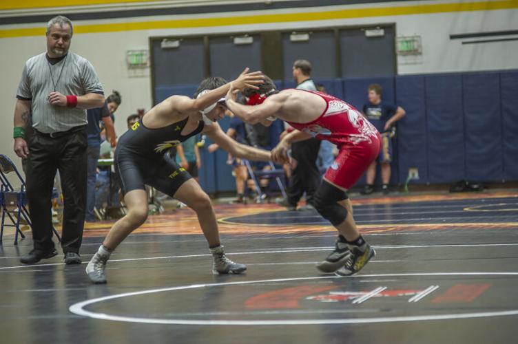 Wrestling meet at Hood River Valley High School