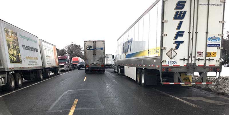Stuck in traffic