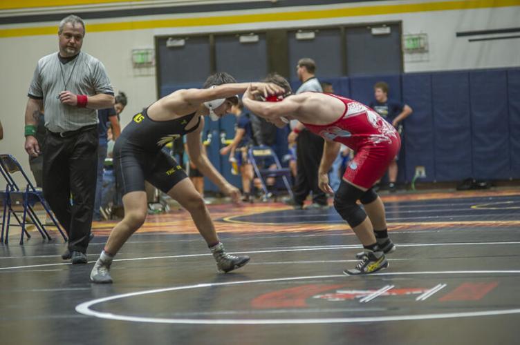 Wrestling meet at Hood River Valley High School