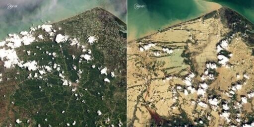 Satellite imagery lays bare the level of destruction caused by deadly flooding and landslides in Indonesia