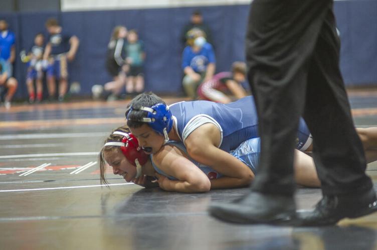 Wrestling meet at Hood River Valley High School