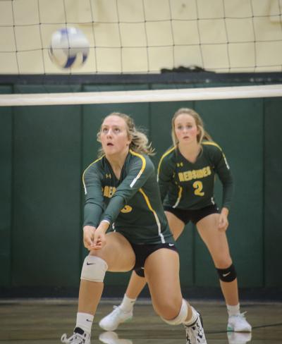 South Wasco Redsides varsity volleyball versus Lyle Cougars
