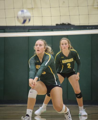 South Wasco Redsides varsity volleyball versus Lyle Cougars