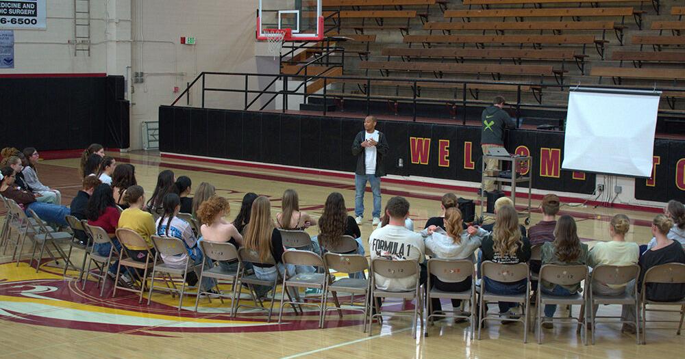 Jamar Root, youth speaker, visits The Dalles schools