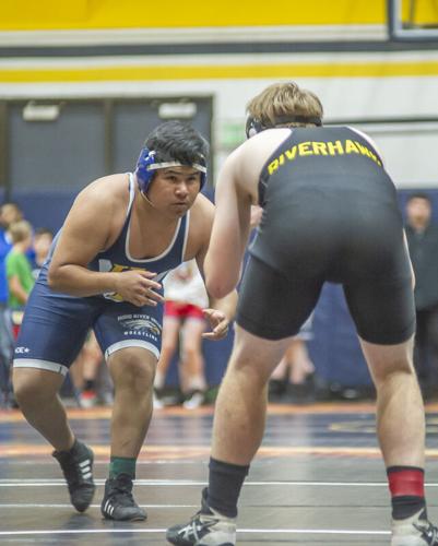 Wrestling meet at Hood River Valley High School