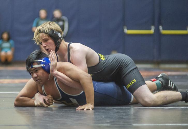 Wrestling meet at Hood River Valley High School