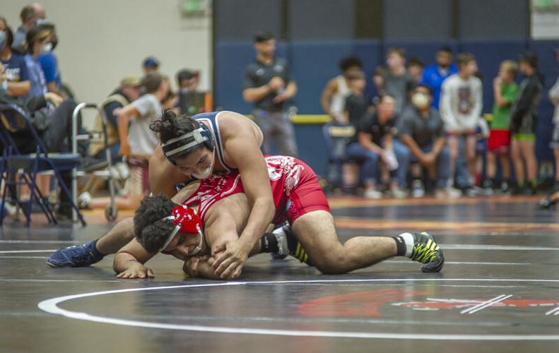 Wrestling meet at Hood River Valley High School
