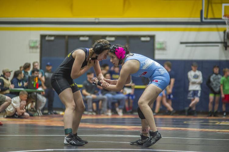 Wrestling meet at Hood River Valley High School