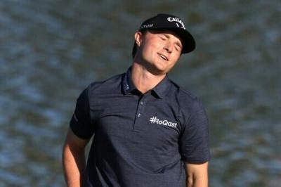 American Blades Brown after missing out on a 59 but seizing a share of the lead with a second-round 60 at the US PGA Tour event in La Quinta, California