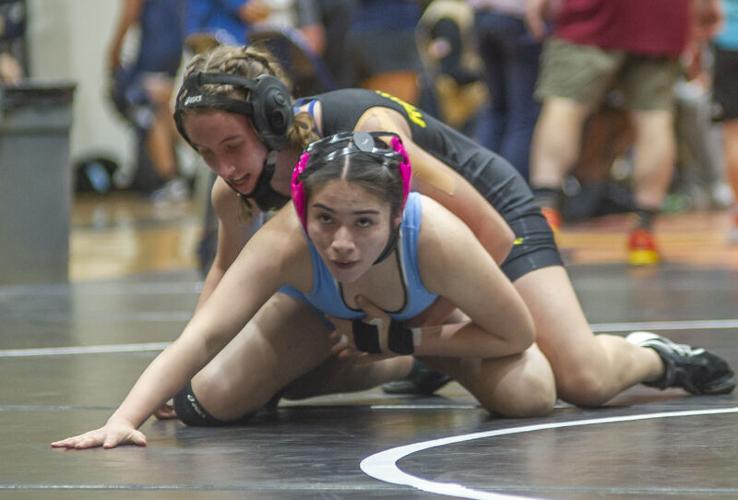 Wrestling meet at Hood River Valley High School