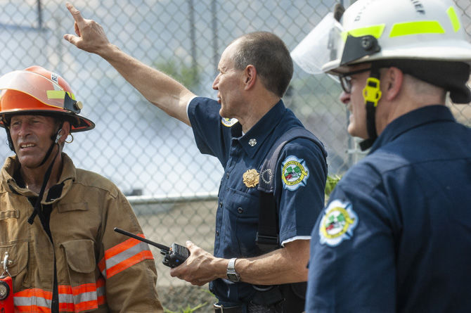 Crates Fire damages Precision Lumber
