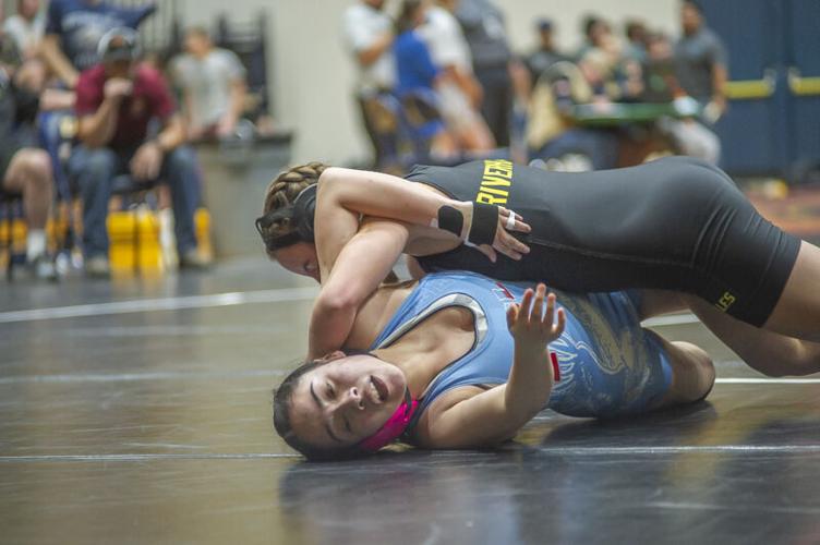Wrestling meet at Hood River Valley High School